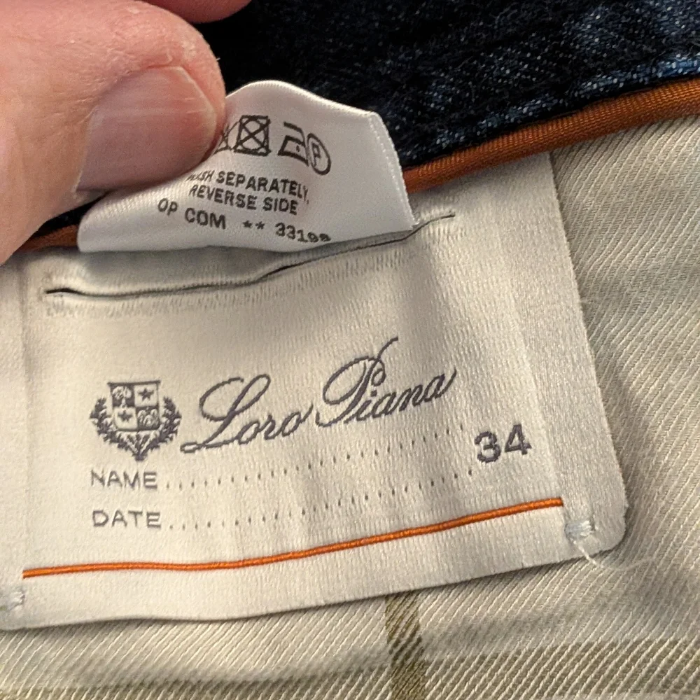 Loro Piana White and Orange Plaid Garment - Picture 4 of 13